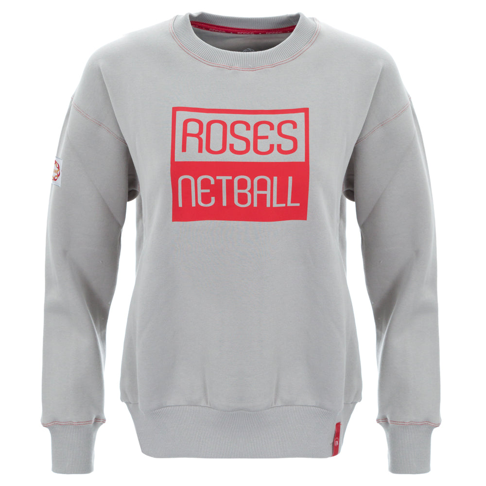 ROSES Ladies Oversized Sweatshirt - Cool Grey