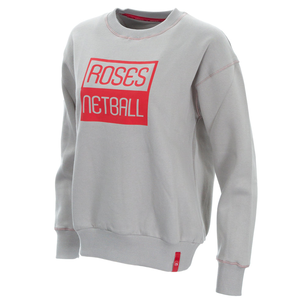 ROSES Ladies Oversized Sweatshirt - Cool Grey