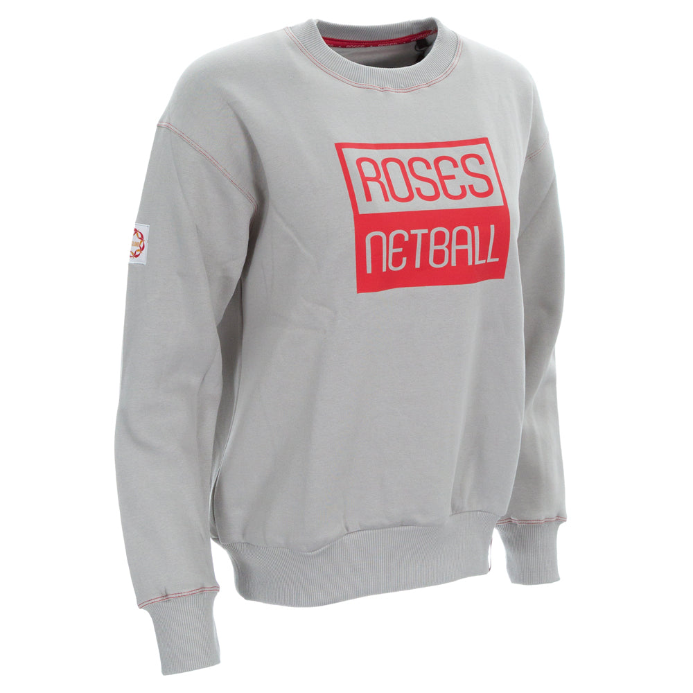 ROSES Ladies Oversized Sweatshirt - Cool Grey