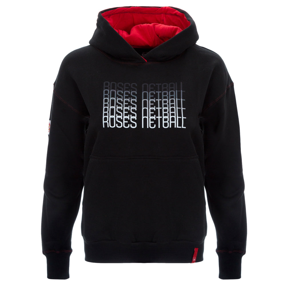 ROSES Ladies Cotton Oversized Hoodie - Black
