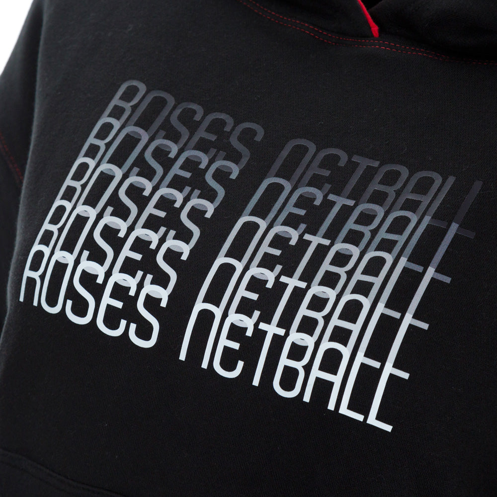 ROSES Ladies Cotton Oversized Hoodie - Black