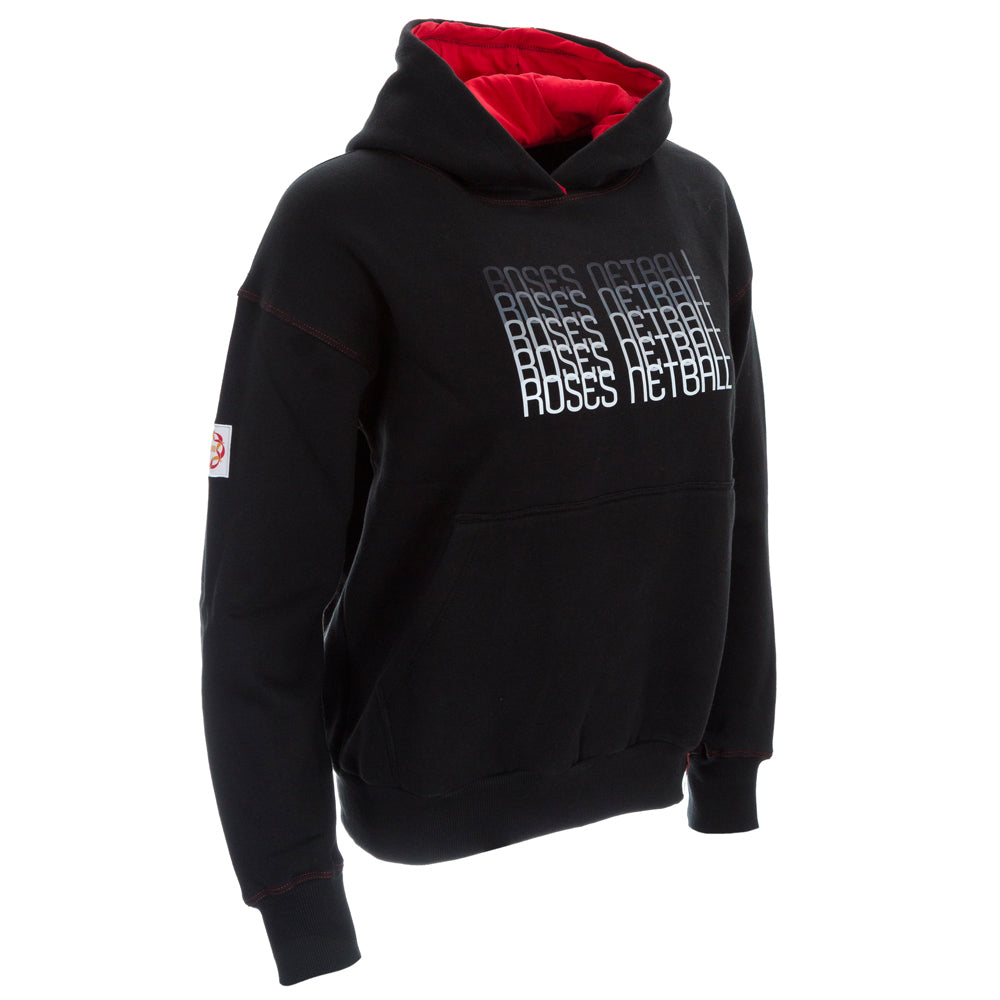 ROSES Ladies Cotton Oversized Hoodie - Black