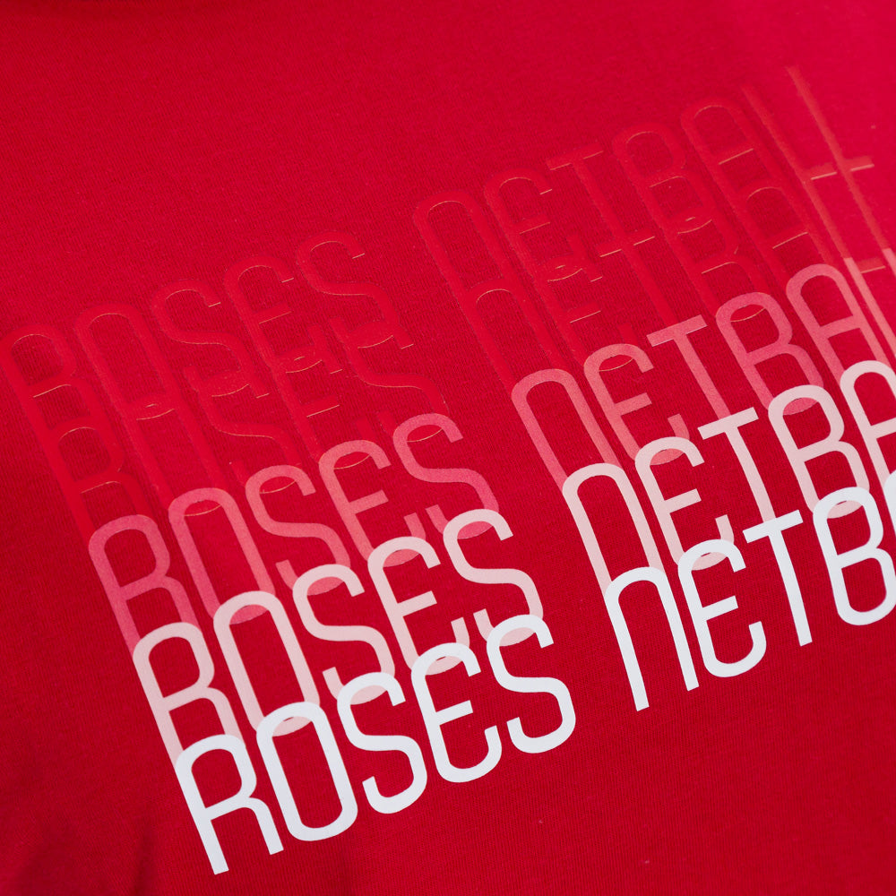 ROSES Ladies Oversized Cotton T-Shirt - Red