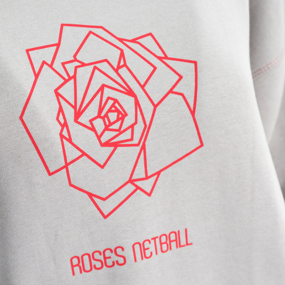 ROSES Kids Cotton Oversized Hoodie - Cool Grey