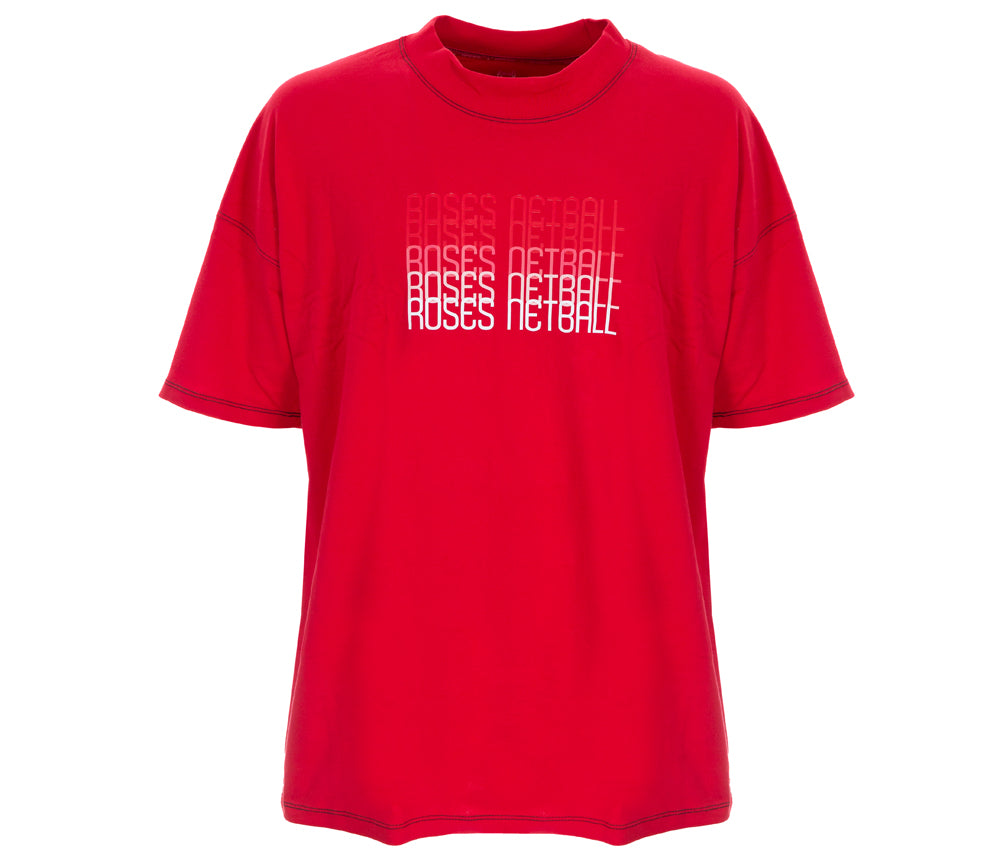ROSES Men's Cotton T-Shirt - Red