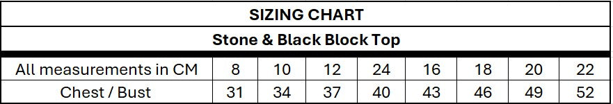 CORE - Stone & Black Block Top