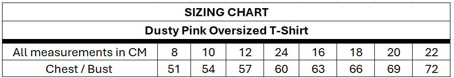 CORE - Dusty Pink Oversized T-Shirt