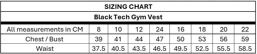 CORE - Black Tech Gym Vest