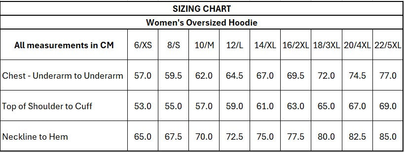 ROSES Ladies Cotton Oversized Hoodie - Cool Grey