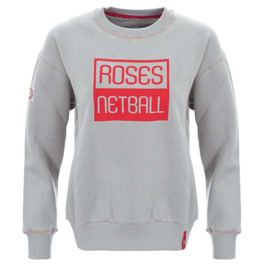 ROSES Ladies Oversized Sweatshirt - Cool Grey