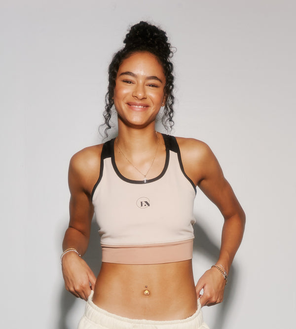 Netball Cream CORE - Stone & Black Block Top – ENGLAND NETBALL ONLINE STORE