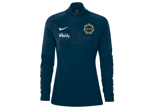 England Vitality Roses Obsidian ¼ Zip Midlayer - Ladies