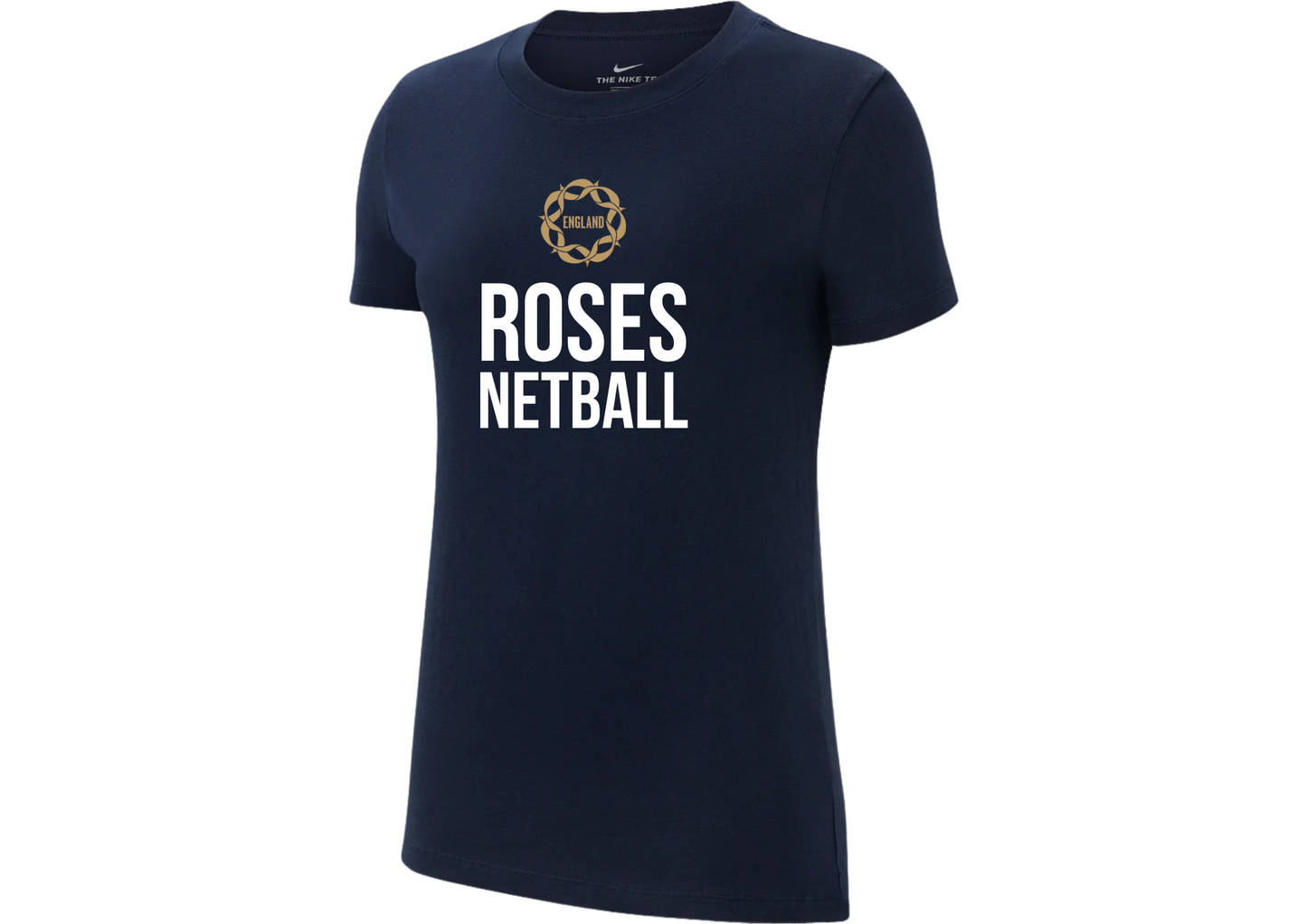 England Vitality Roses Obsidian Cotton Tee - Ladies