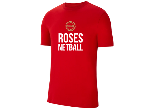England Vitality Roses Red Cotton Tee - Youth