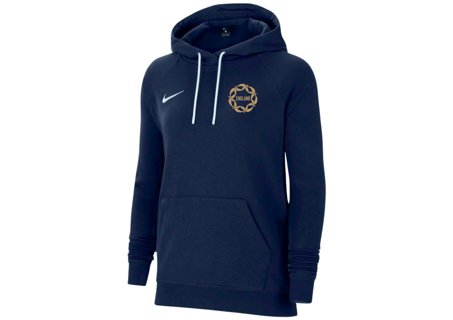England Vitality Roses Obsidian Cotton Hoodie - Ladies