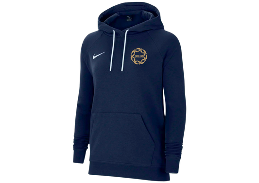 England Vitality Roses Obsidian Cotton Hoodie - Ladies