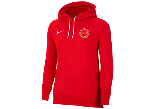 England Vitality Roses Red Cotton Hoodie - Ladies