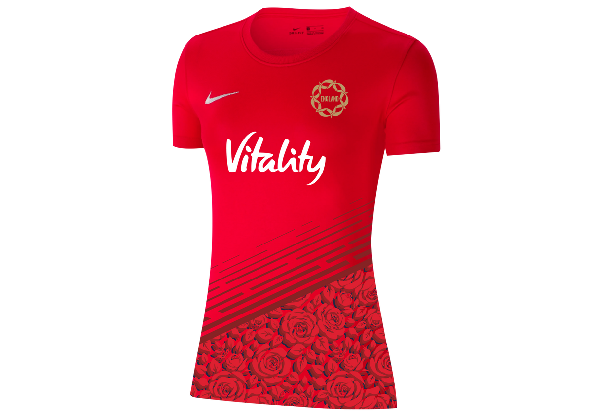 England Vitality Roses Short Sleeve Training Shirt - Ladies – ENGLAND ...