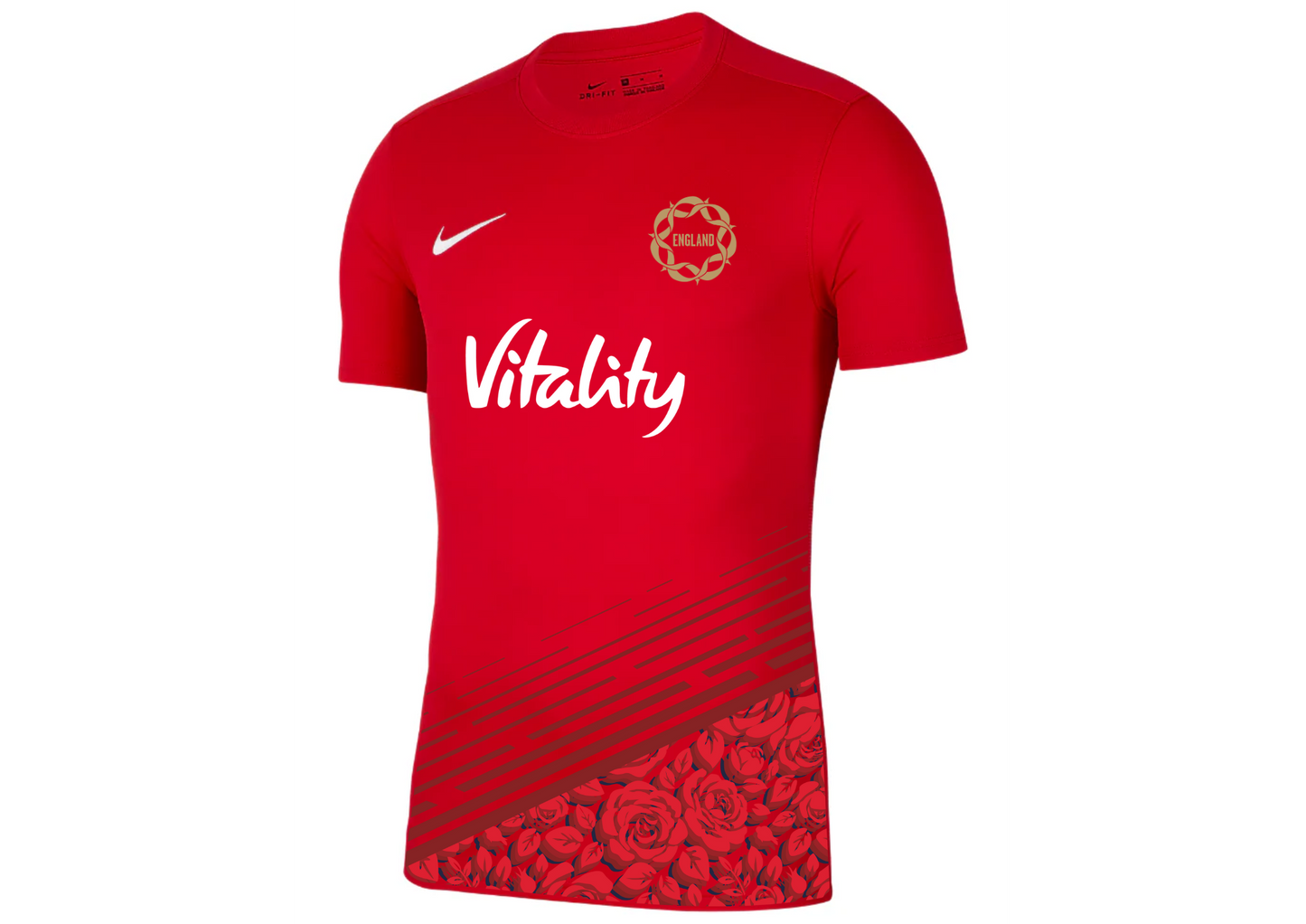 England Vitality Roses Short Sleeve Training Shirt - Mens