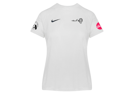England Netball Centenary Special White Tee - Ladies